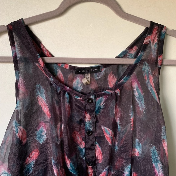 Love Culture feather tiered tank top - Picture 2 of 3